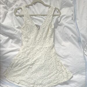 Lulu's White Lace Mini Dress